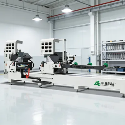 Factory Price Automatic CNC Double Head Cutting Saw for Aluminum Window Door Profile PVC Machine