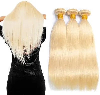 613 Blonde Bundles with Frontal Remy Brazilian Straight Body Wave Human Hair