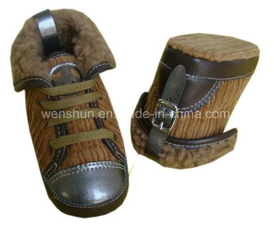 Corduroy Fabric Babies Boots Wd-09236
