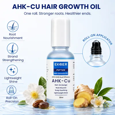 Blue Copper Peptide Nourishing Hair Oil Roll-on Ahk-Cu Hair Growth Oil