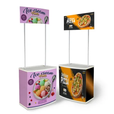 Outdoor Metal Portable Promotional Booth Exhibition Stand Promotion Table