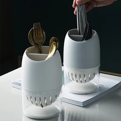 Best Price Plastic Spoon Knife Forks Storage Box Cutlery Drain Rack Kitchen Cutlery Organizer