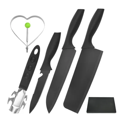 5 Piece Kitchen Stainless Steel Knife Set with Non-Stick Surface