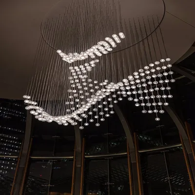 Modern Luxury Dining Hotel Lobby Large Wedding Ceiling Lights Chandeliers
