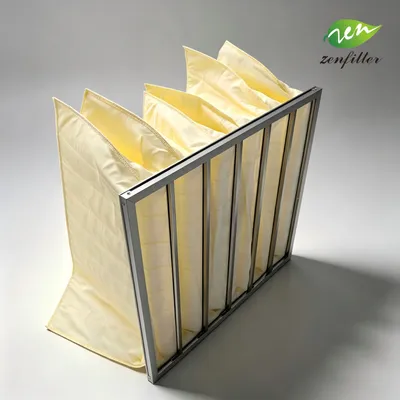 F5-F9 Grade Medium Efficiency Pocket Filter for Commercial Building Ventilation