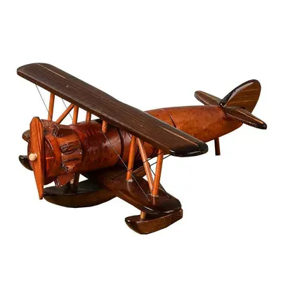 Wholesale Large Scale Fighter RC Desktop Nitro Toy Big Size Decoration Lauda Toys Twin Otter Handemade Wooden Plane Model