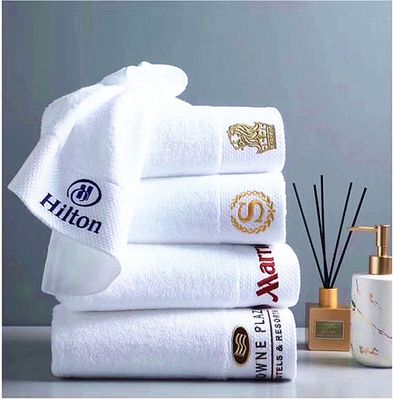 Hot Sale Hotel Guestroom Towels Bath 100% Cotton Luxury with Logo