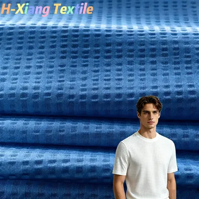 Jn409tw6 Nylon Spandex Elastic Textured Crinkled Fabric
