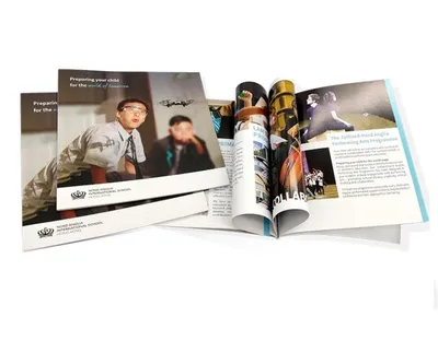 Saddle Stitched White Paper Catalogue Magazine Booklet Printing Folded Leaflet for New Products Introduction
