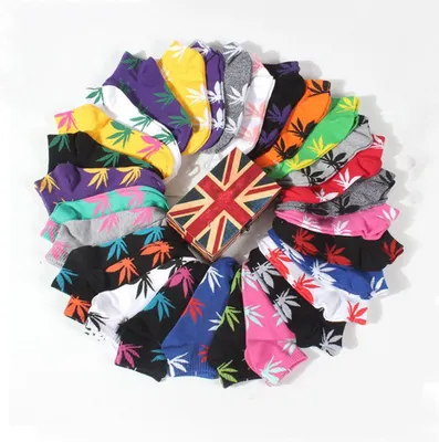 Colorful Ins Printed Cotton Skateboard Socks for Men and Women Summer