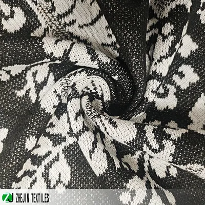 100%Polyester Knitted Hacci Jacquard Fabric Clothing Knitting Jacquard Fabric