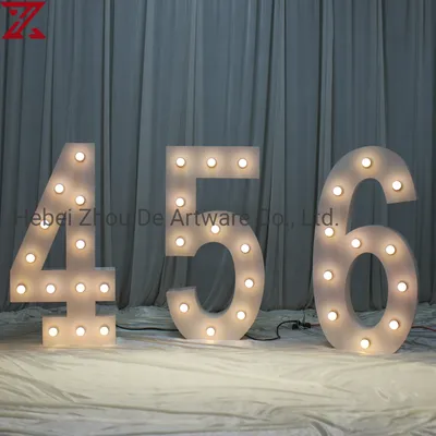 Custom LED Alphanumeric Lamp Wedding Party Stage Background Proposal Decoration