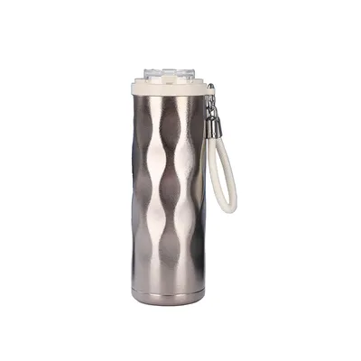 Pure Titanium Double Wall Vacuum Copo Canudo Termico