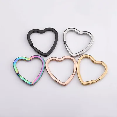 Key Ring Accessories Stainless Steel Heart Key Clasp