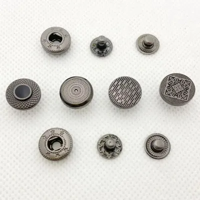 Customize Design Snap Button Bulk Metal Engraved Custom Rivet Buttons for Clothes