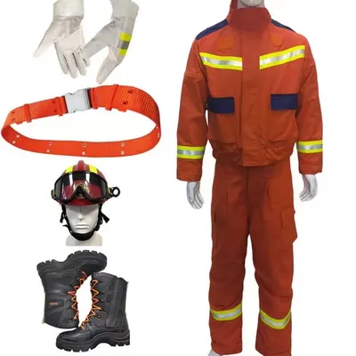 High Temperature Nomex Orange Fire Fighting Emergency Rescue Suit