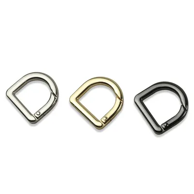Zinc Alloy Metal Accessories Spring Clasps Connection Buckle D-Shaped Spring Ring