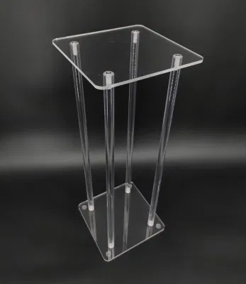 Clear Acrylic Riser Pedestal Stand for Centerpiece Flower Sculputure Lamp Displaying
