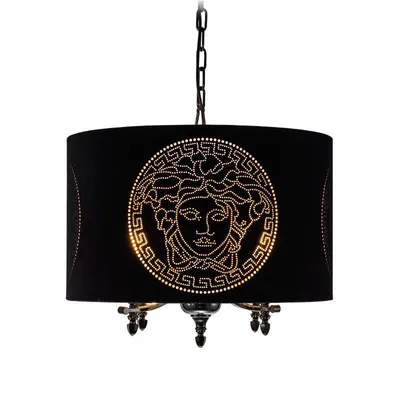 Modern Hotel Hanging Black Pendant Lamp with Adjustable Height