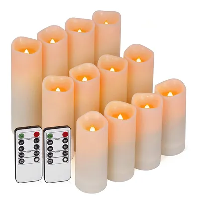 Battery Operated with Remotes, Real Flame Waterproof LED Candles