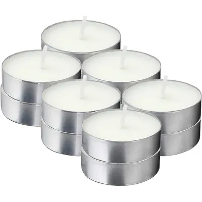 4 Hour Long Burn Candles Unscented Tealight White Tea Lights