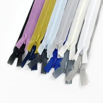High Quality 25-60cm Garment Bags Sewing Accessories Invisible Zipper Nylon Zippers