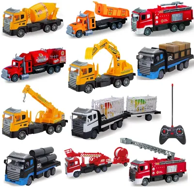 Construction RC Excavator Model Diecasting Car Toy Truck for Children's Engineering Remote Control Cars Category