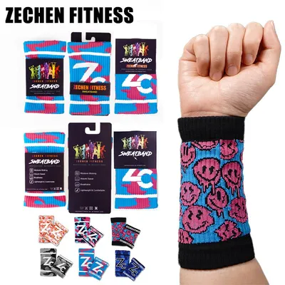 Fitness Sweatband Wristband with Logo Camo Color