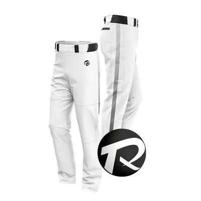 Custom Stripe Baseball Pants with Durable Double Knee Design