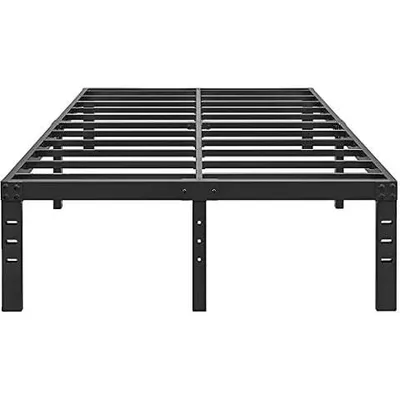Sturdy Black Metal Bed Frame with Easy Assembly Design