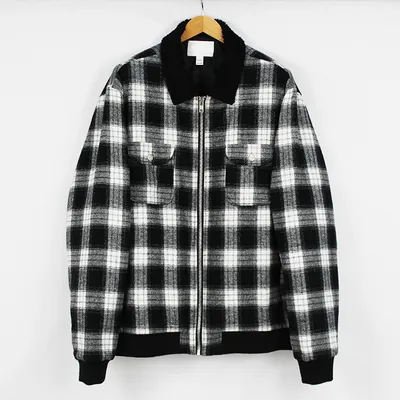 Boutique Men′ S Plaid Jacket Winter Jackets Cotton Filled Jackets