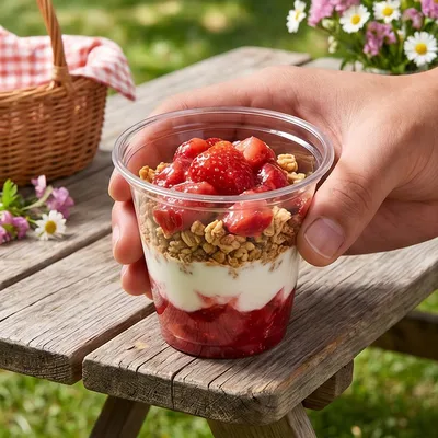 Green Living Compostable PLA Coffee Beverage to Go Dessert Food Container Cup