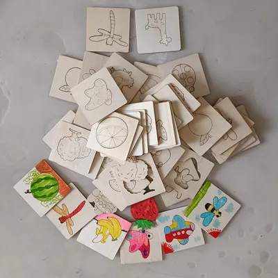 20PCS Montessori Wooden Drawing Templates - Creative DIY Painting Stencils for Art Skill Development - Fun Educational Learning Tools, Perfect Gift for Young Ar