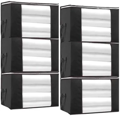 Large Capacity Non-Woven Reinforced Handle Organizer Quilt Clothes Storage Bag