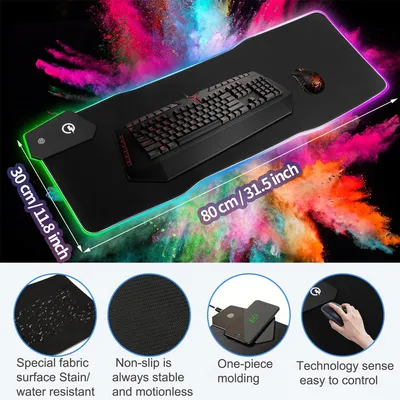 As1 Mousepad Gaming Mousepad Large Mousepad RGB Mousepad Full Desk Mousepad Wireless Charing Mousepad