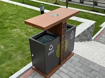 Street, Community, Park, Scenic Area, Double Bucket Fruit Skin Box Dustbin