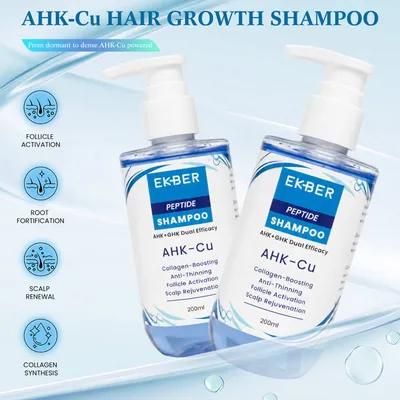 Blue Copper Peptide Hair Growth Ghk-Cu Ahk-Cu Shampoo and Conditioner Set