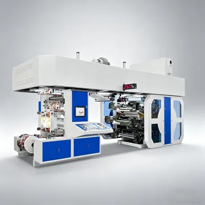 Flexographic 4 6 8 Colors Ci Central Drum Flexo Printing Machine 300m/Min