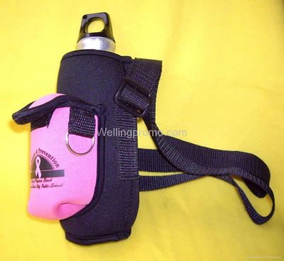 Bottle Cooler With Mobile Phone Pouch (KZ016)
