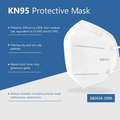 KN95, N95, KN95 FFP2 Protective Disposable Respiration Face Mask Respirator