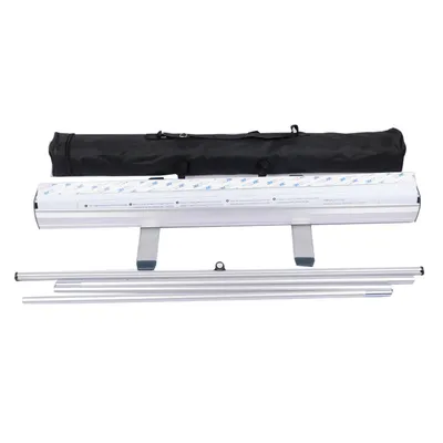 Customized Exhibition Wide Base Aluminum Pull Roll up Banner Stand Display Screen