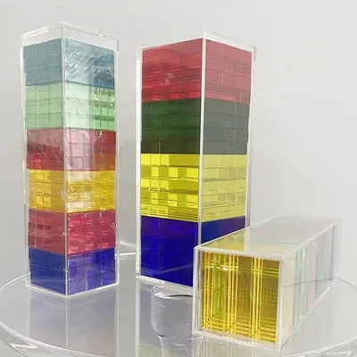Factory Custom Clear Acrylic Stackable Game Tower Deco Acrylic Building Block Game Set