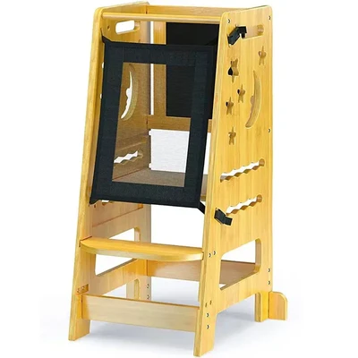 Stools &Ottomans Learning Educational Montessori Toy Wood Baby Wooden Rainbow Tower for Kids