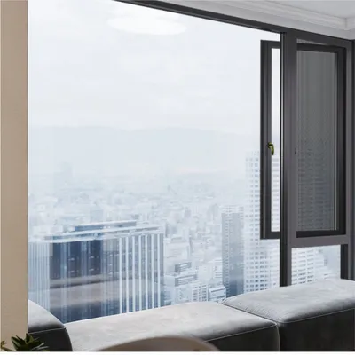 Energy Saving Aluminum Casement Window with Safety and Security