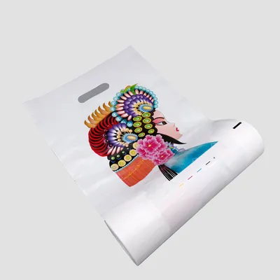 100% Biodegradable Die-Cut Shopping Bag for Apparel on Roll