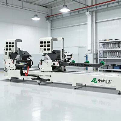 Versatile Double Mitre Saw for Aluminium Window Fabrication