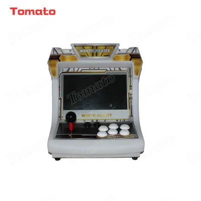 White Alert Mini Indoor Outdoor Playground Arcade Video Home Game Console Machine for 2 Players