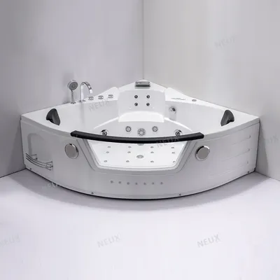 Whirlpool Corner Bath Two Person Whirlpool Tub with Touch Screen Controller