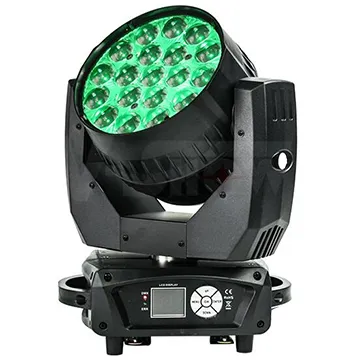 Mac Aura 19X15W RGBW 4in1 LED Moving Beam Wash Zoom Light with Backlight Effect