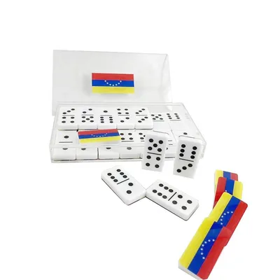 Factory Wholesale High Quality Acrylic Domino Game Crystal Domino 28PCS Double Six Domino Set